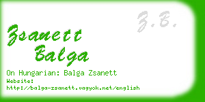 zsanett balga business card